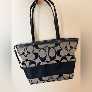 Coach Black and Gray Purse